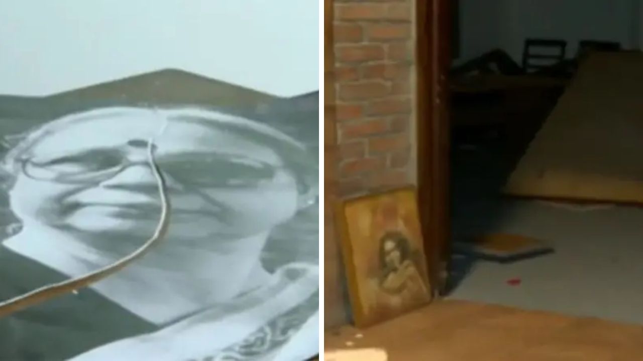 ছায়ানট ভবনে ভাঙচুর-আগুন